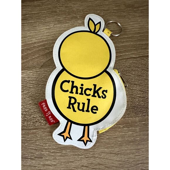 Vintage Y2k Fred is Red Target Chicks Rule Coin Purse Keyring Keychain Kawaii - Picture 4 of 7